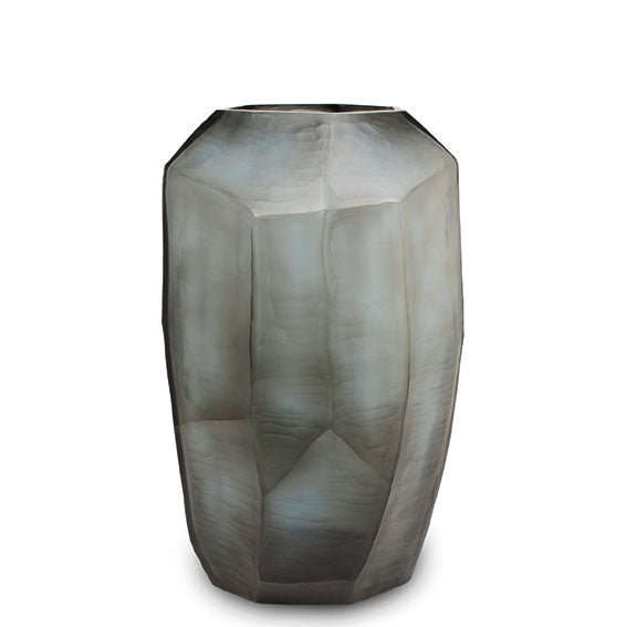 Guaxs Vase Cubistic Tall Indigo/Smokegrey